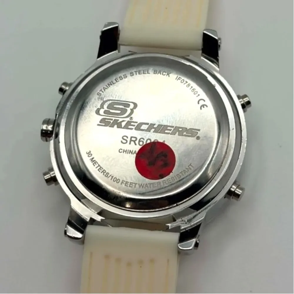 Silver Analog-Digital Sketcher's Men’s Watch.